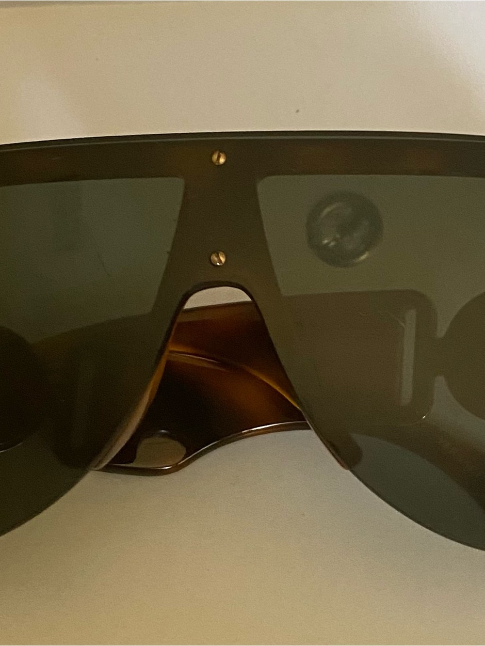 Men Versace Brown Tortoise Shell Sunglass Temple